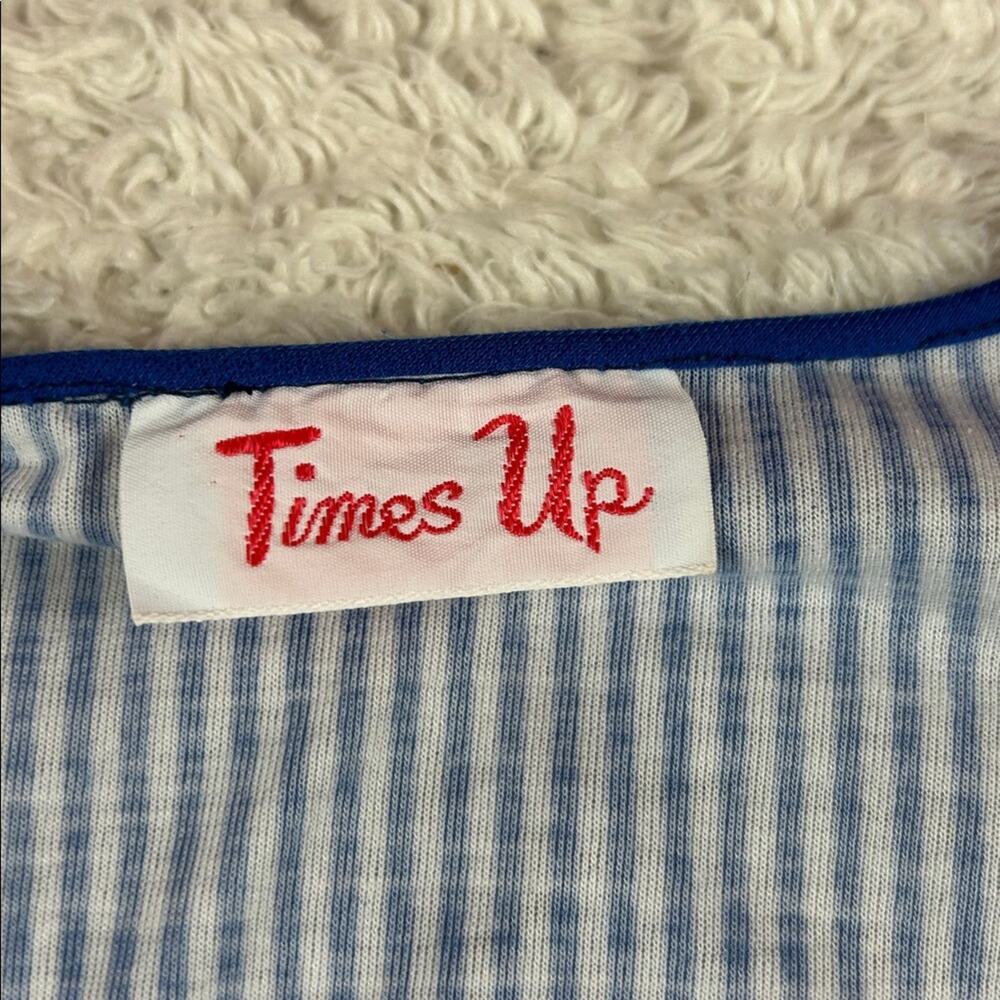 Vintage 80s Times Up striped day dress, size med -‎ L - Picture 6 of 6